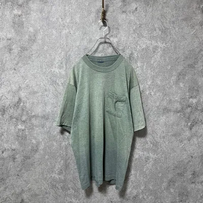 ヴィンテージ・シングルステッチ・ポケットTシャツ・フェード