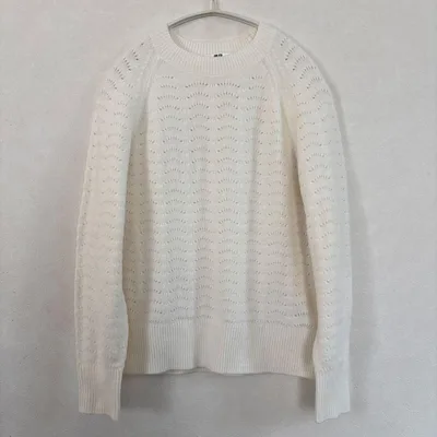 UNIQLO ユニクロ 長袖 ニット セーター ホワイト M