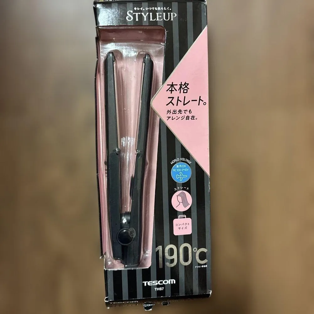 テスコム ヘアアイロン ストレート 18mm 海外対応 ブラック THS7