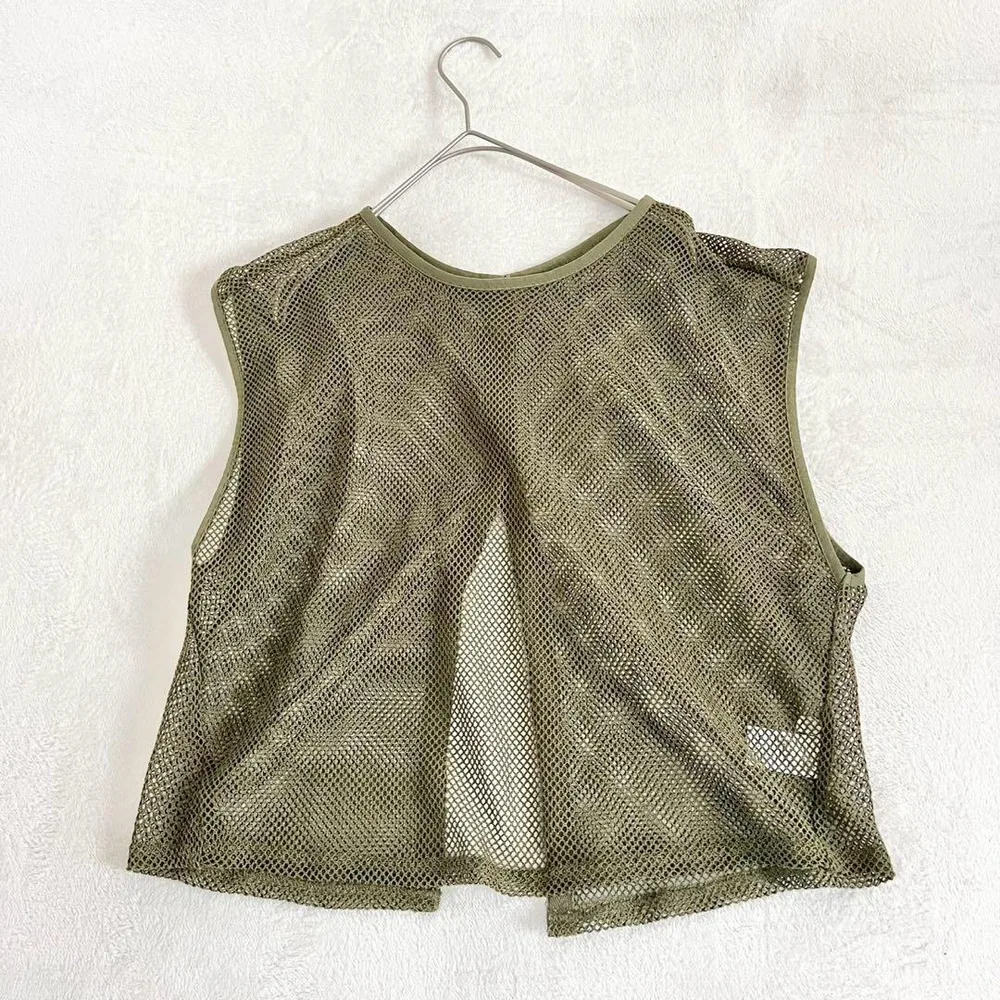 【GU】メッシュTシャツ(XL)ベスト 2ウェイ 重ね着 レイヤード ノースリ