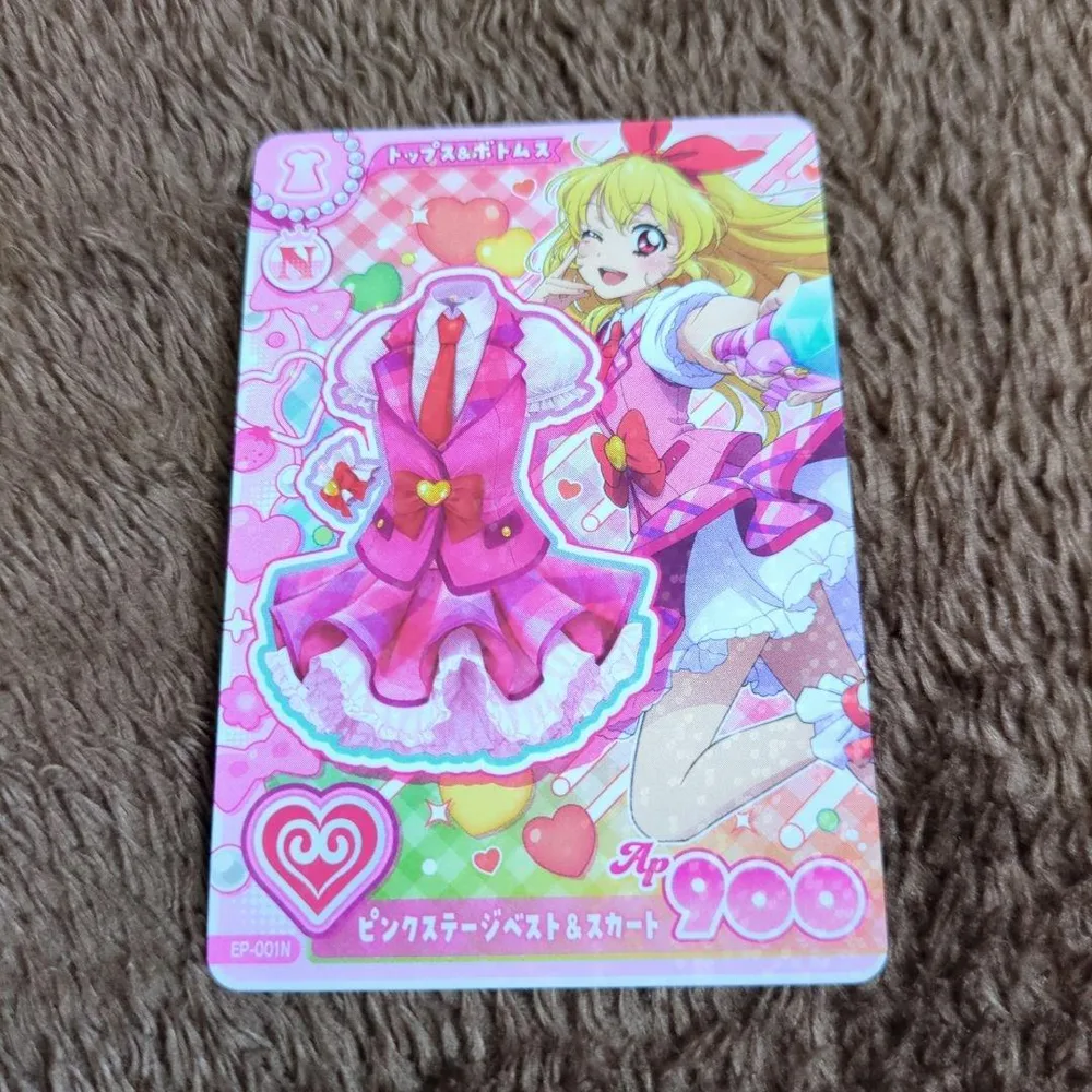 アイカツカード ピンクステージベスト&スカート