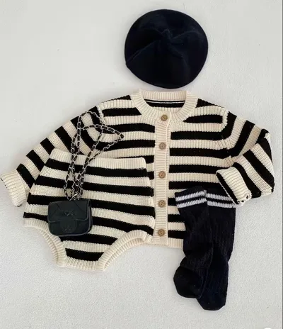 SHEIN ベビー ニット カーディガン ブルマ セット