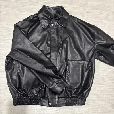 フェイクレザー ジャケット ブラック XL