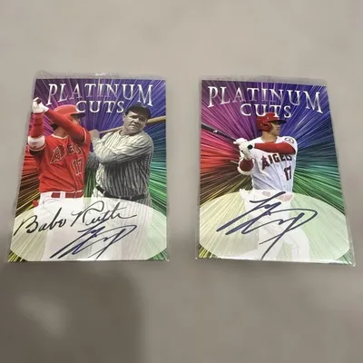 大谷翔平 ベーブ・ルース Platinum Cuts プリントサイン 2枚