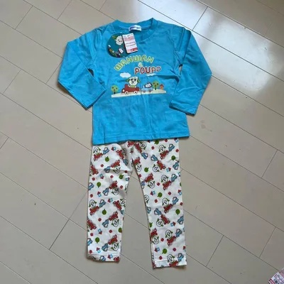 新品★いないいないばぁ ワンワン ぽぅぽ パジャマ しまむら 青 男の子 90