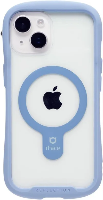 iFace Reflection iPhone15ケース ペールブルー
