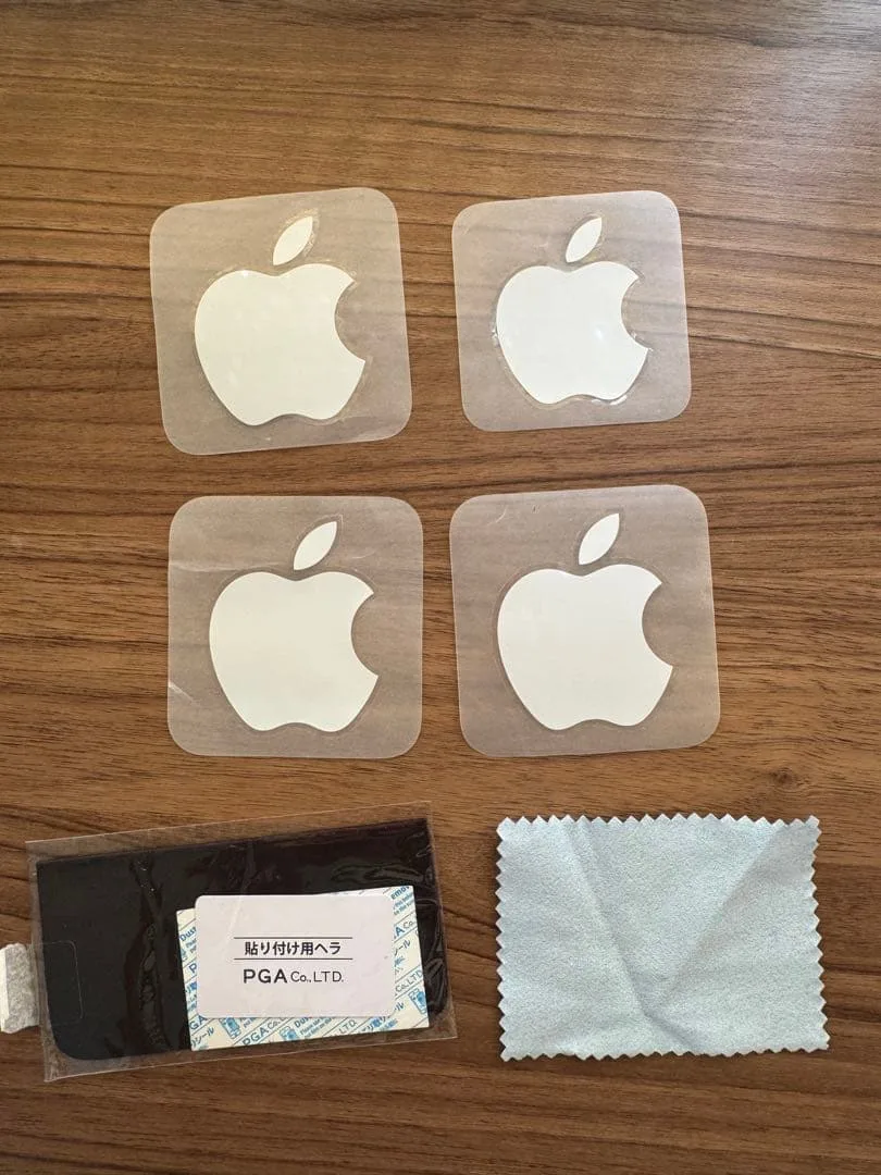 Apple 純正ステッカー 4枚 貼り付けヘラ クリーニングシート 未使用