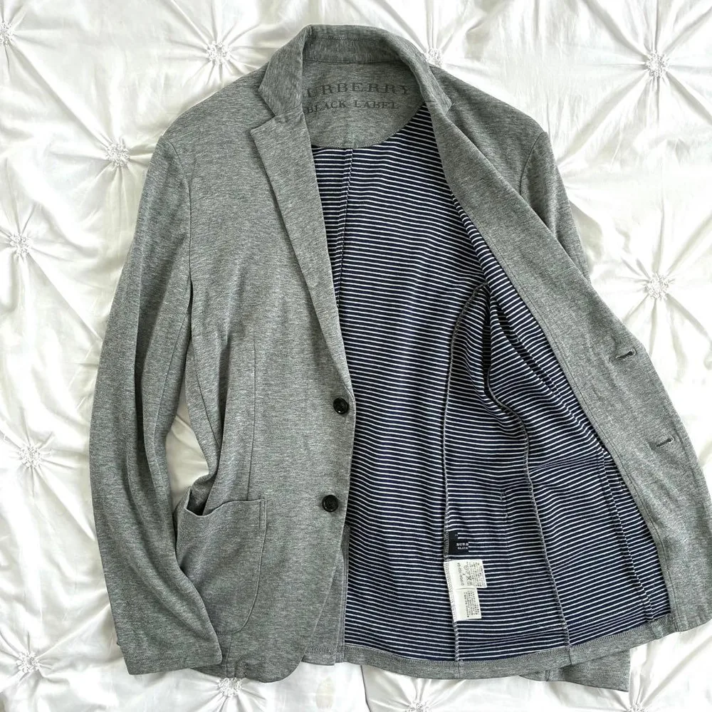 BURBERRY ブラックレーベル 柔らかアンコン ジャケット グレーM