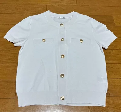 【未使用】GU 半袖ニットカーディガン