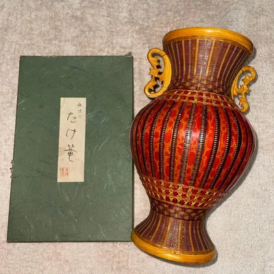 竹編み 花瓶 花器 インテリア