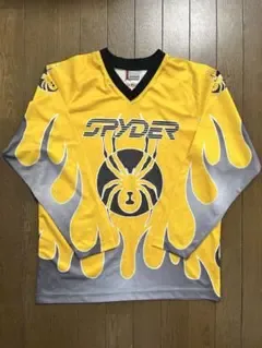 SPYDER スパイダー 長袖シャツ イエロー ファイヤーパターン
