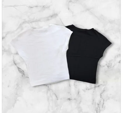 ZARA クロップド Tシャツ 白黒2枚セット 都会派シンプル 垢抜け 美品
