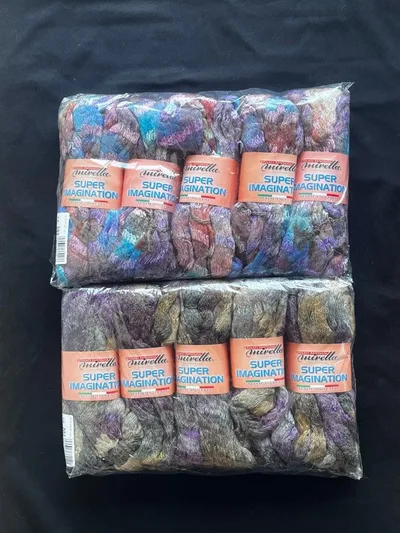 【新品】mirella 毛糸 スーパーイマジネーション 2色各5玉セット 送料込