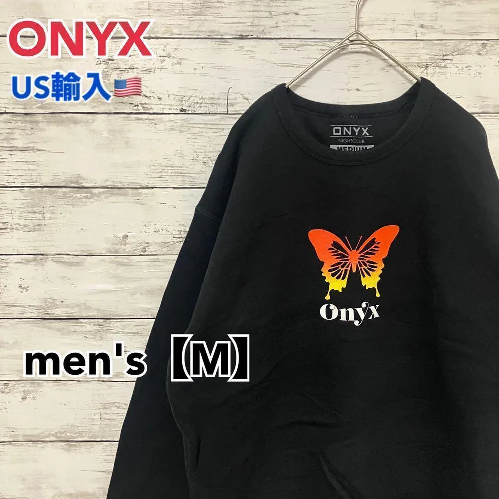 ●F672【US輸入】ONYX スウェットシャツ ブラック系 men's【M】