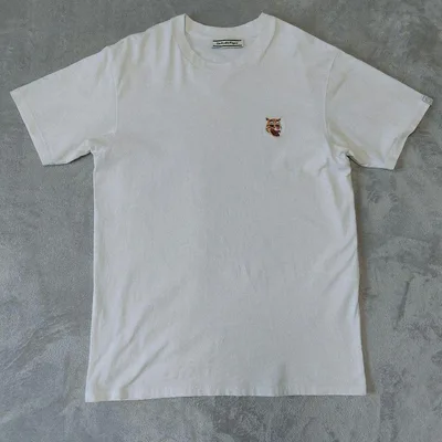 Onitsuka Tiger タイガー刺繍 Tシャツ ホワイト L