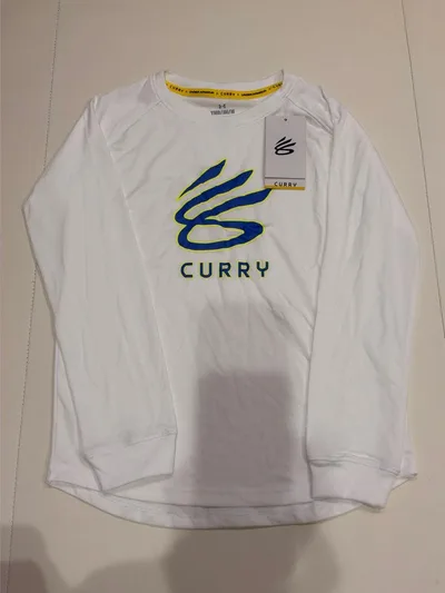 UNDER ARMOUR CURRY 長袖シャツ ホワイト キッズ