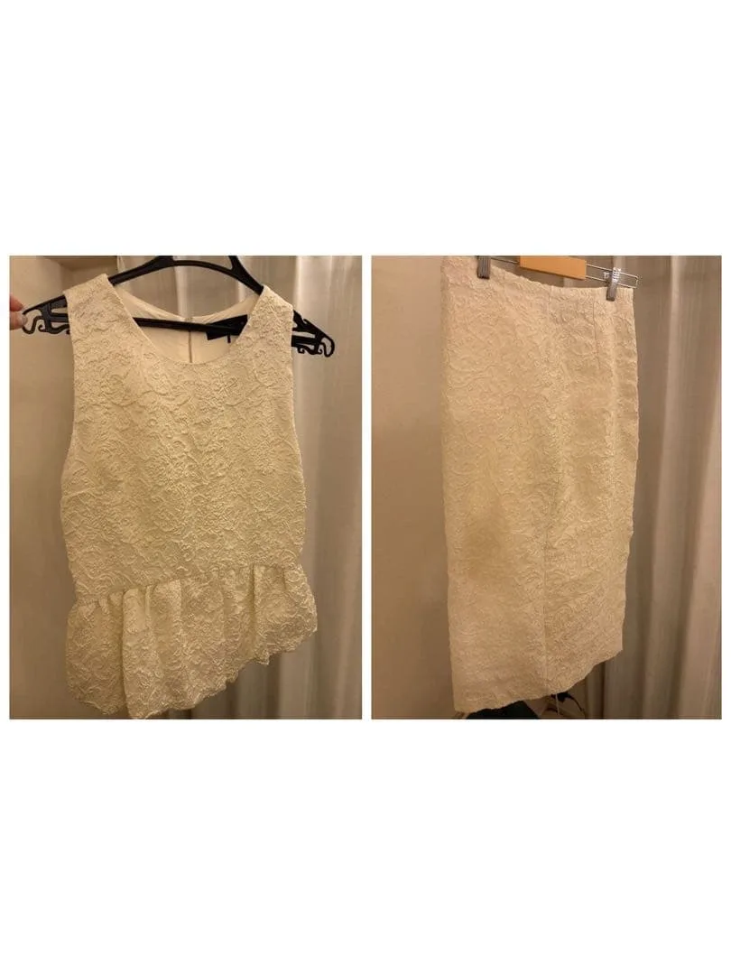 【新品未使用】ZARA ジャガード トップス、タイトスカート セットアップ