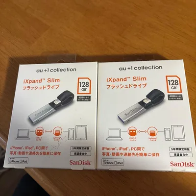SanDisk iXpand Slimフラッシュドライブ 128GB 2個セット