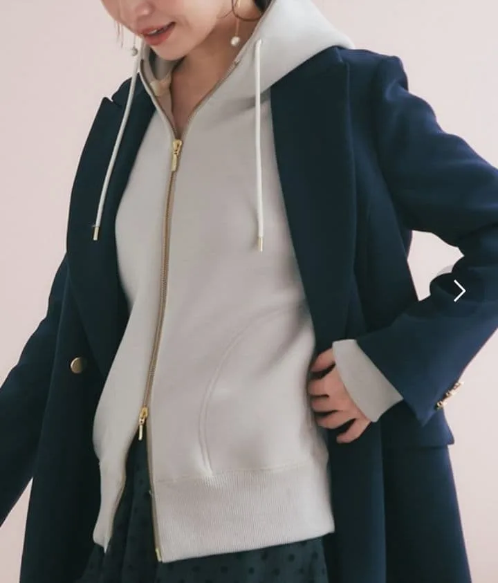 ラブティックボンボン ダンボールジップパーカー グレージュ