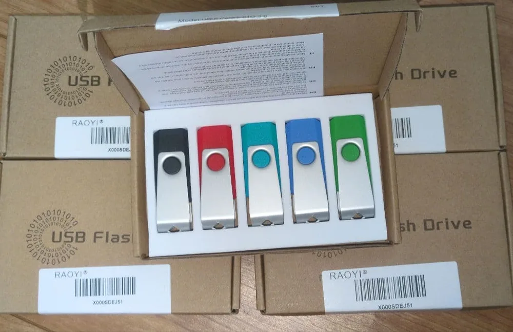 新品 未使用RAOYI USBメモリ 64GB 5色セット 25個