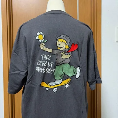 Ciaopanic Tシャツ 刺繍デザイン チャコールグレー M