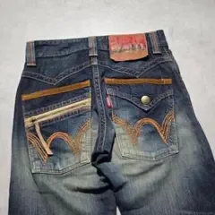 EDWIN 00s swag denim gimmick fade flap