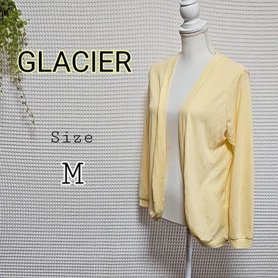 GLACIER イエロー カーディガン Mサイズ