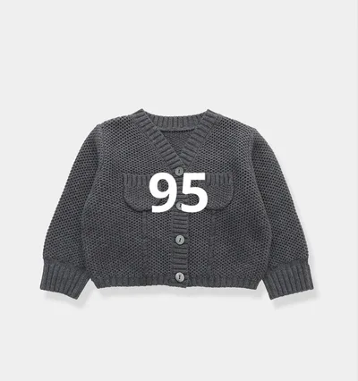 Laubebebe ニット カーディガン チャコールグレー 95