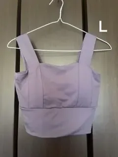 ヨガウェア トップス パープル Lサイズ
