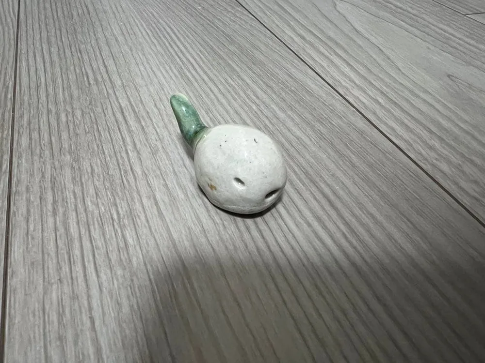 おたまじゃくし 焼き物 置き物