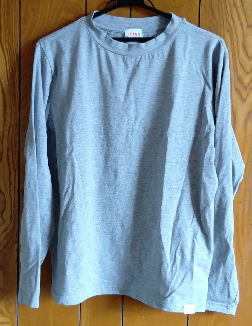 BEAMS DESIGN ビームス 長袖Tシャツ グレー 3L