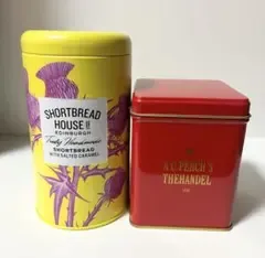 SHORTBREAD HOUSEとA.C.パークス 空き缶 イエロー レッド
