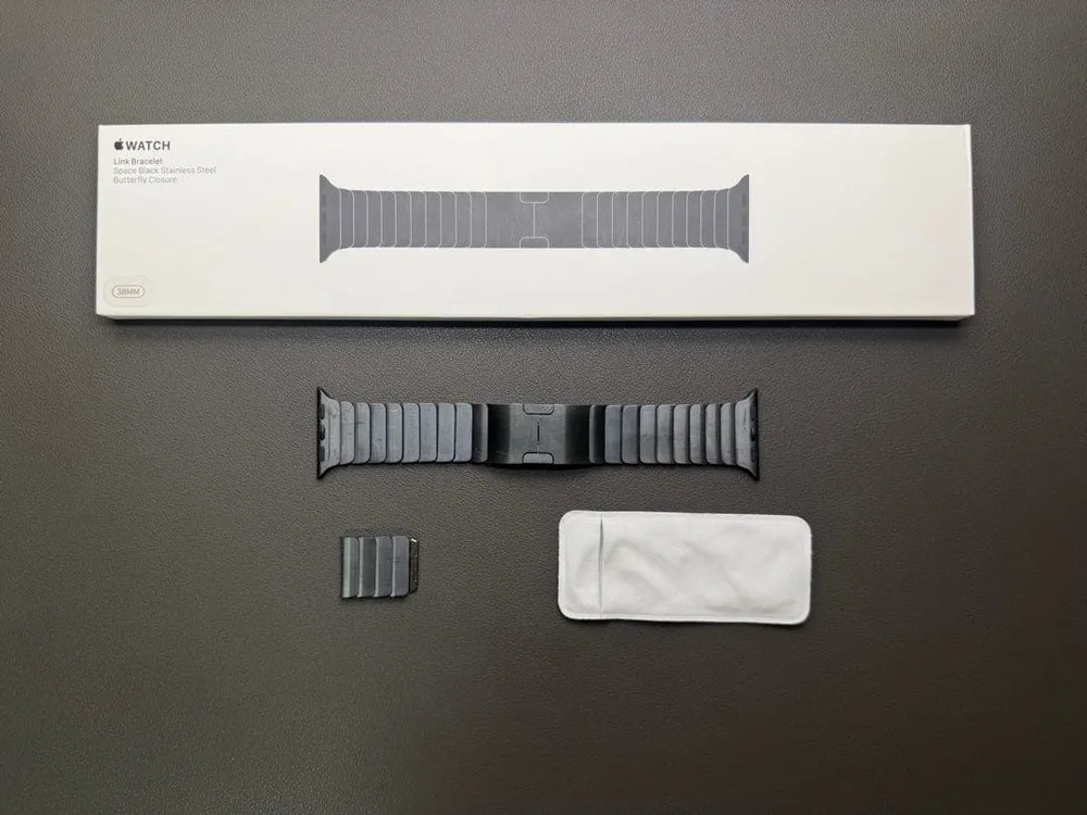 リンクブレスレット Applewatch spaceblack 純正 38mm