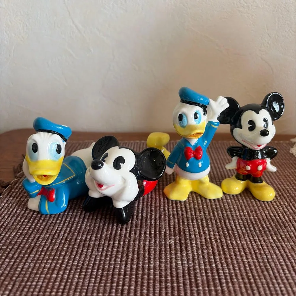 陶器製 ディズニーキャラクター置物 インテリアオブジェ 昭和レトロ