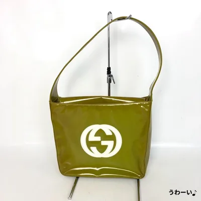 GUCCI Interlocking G กระเป๋าสะพายข้างหนังสิทธิบัตร