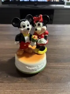 【激レア/当時物】東京ディズニーランド ミッキー&ミニー 陶器製オルゴール