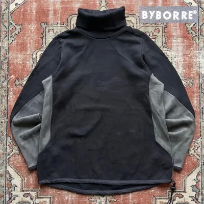 バイボレ BYBORRE タートルネックセーター ブラック ニット コットン 黒