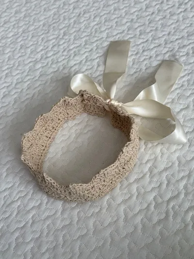 ハンドメイド かぎ針編み ヘアバンド ベビークラウン