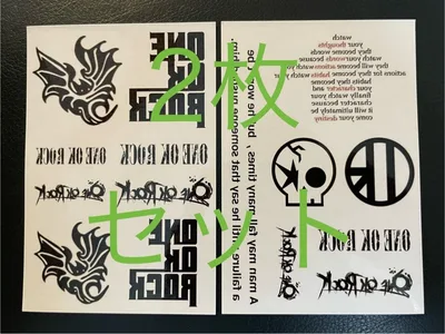 สติ๊กเกอร์รอยสัก One O'clock x เซต 2 ชิ้น