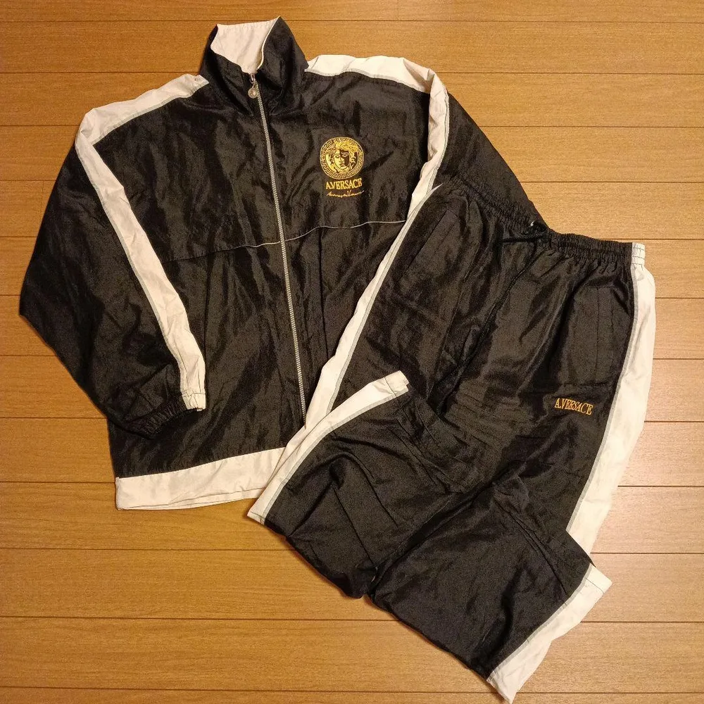 A.VERSACE ヴェルサーチ ナイロンジャージ上下セット Mサイズ