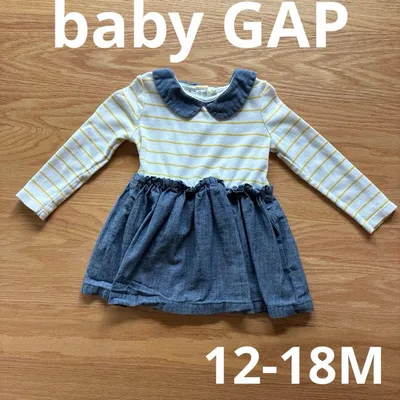 babyGAP 12-18month 長袖 ボーダーワンピース 美品 80㎝