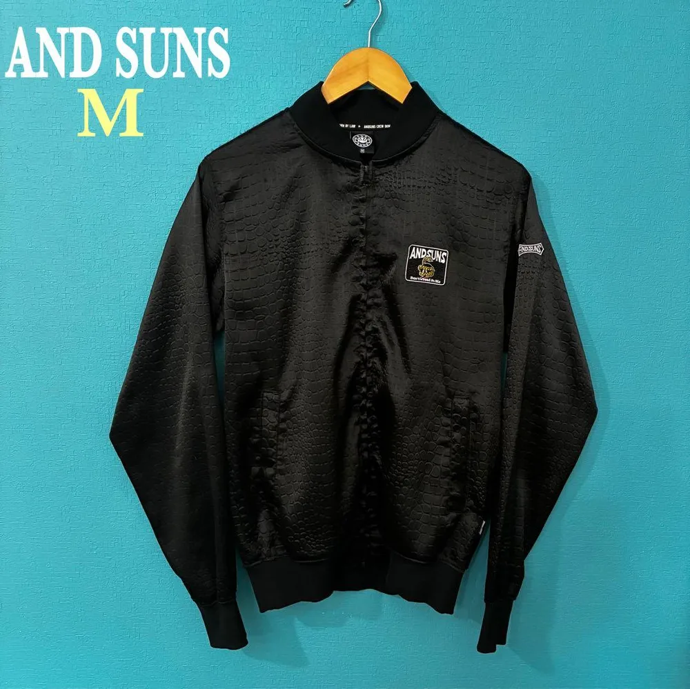 希少✨AND SUNS薄手ジャケットM 型押し風