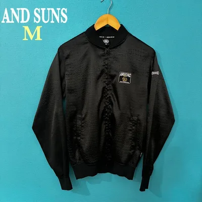 希少✨AND SUNS薄手ジャケットM 型押し風