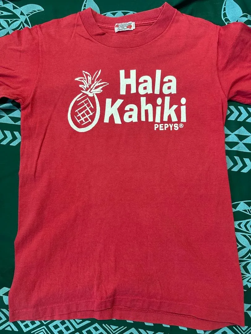 古着 Pepys 半袖Tシャツ レッド Hala Kahiki