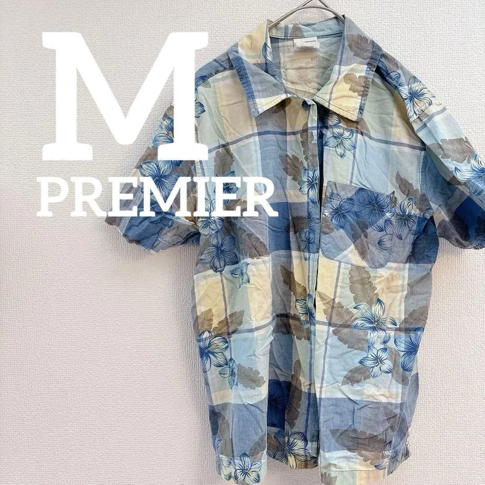 ⭐️676 PREMIER 【M】 レディース 半袖シャツ アロハ風 花柄