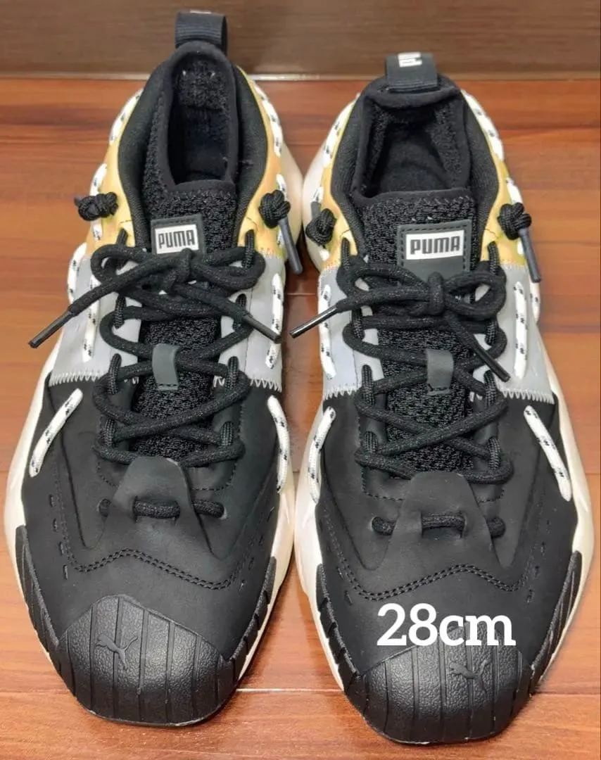 PUMA プーマ スニーカー プレクサスレトロ 28cm ブラック イエロー