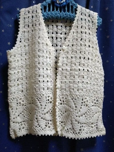 手編みのベスト ハンドメイド
