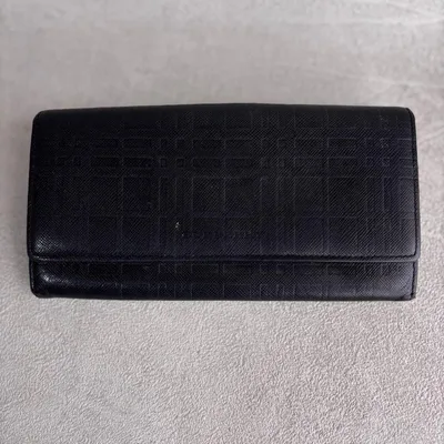 Burberry バーバリー 長財布 ブラウン黒 レザー