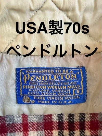 PENDLETON ペンドルトン 70s USA製 ウールシャツ