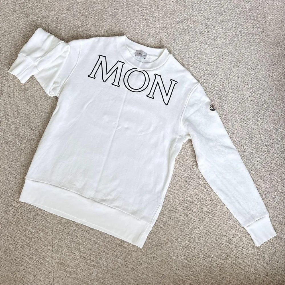 MONCLER ロゴ スウェット ホワイト